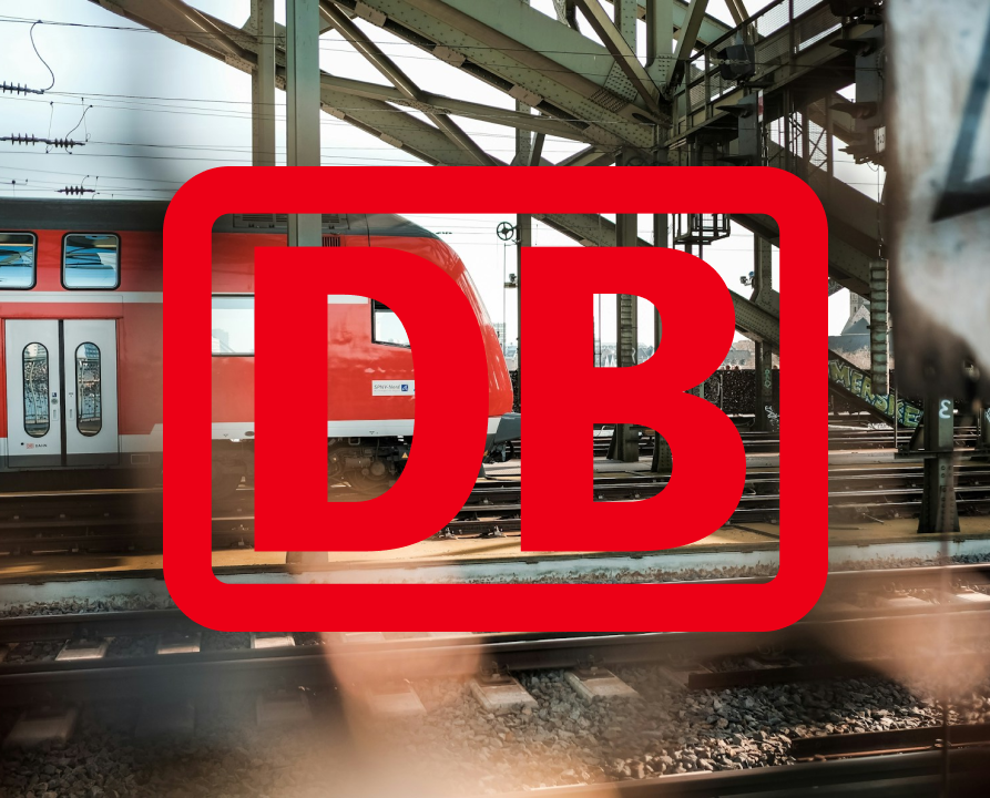 Image of regional train with the logo of Deutsche Bahn